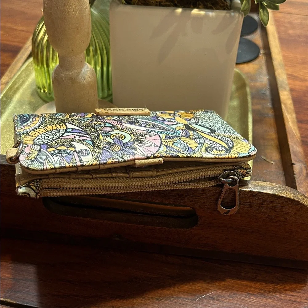 Sakroots Floral key chain card Wallet